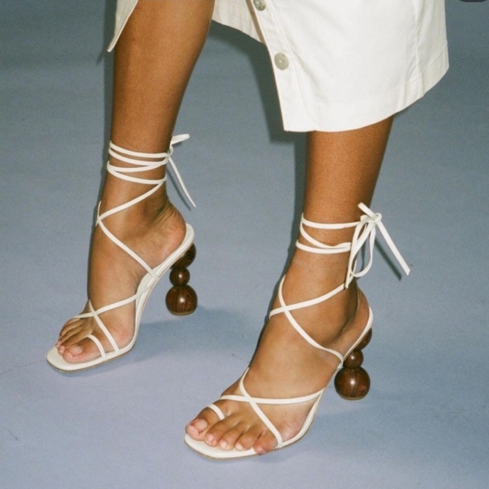Song of Style Gelato Heels Nude Bone